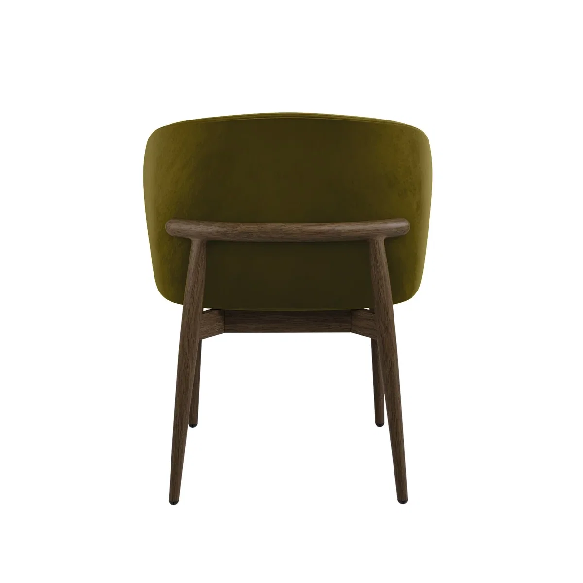 Walnut Finish Extendable Dining Table Set with 6 Green Upholstered Curved Dining Chairs - Seats 6 - Jarel – image 13