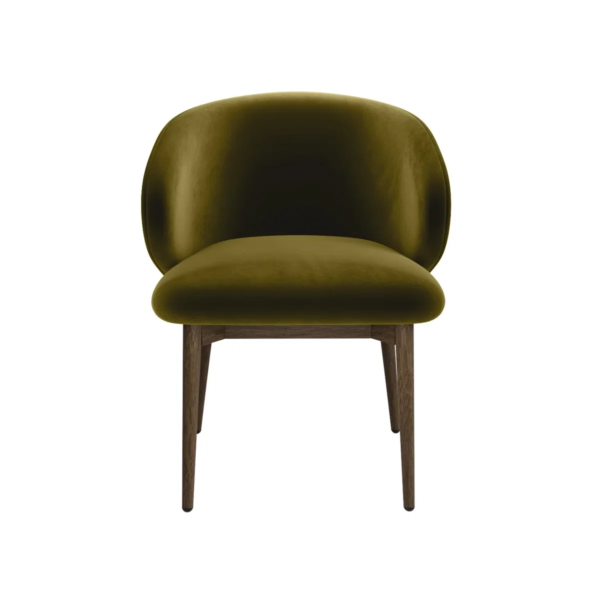 Walnut Finish Extendable Dining Table Set with 6 Green Upholstered Curved Dining Chairs - Seats 6 - Jarel – image 10