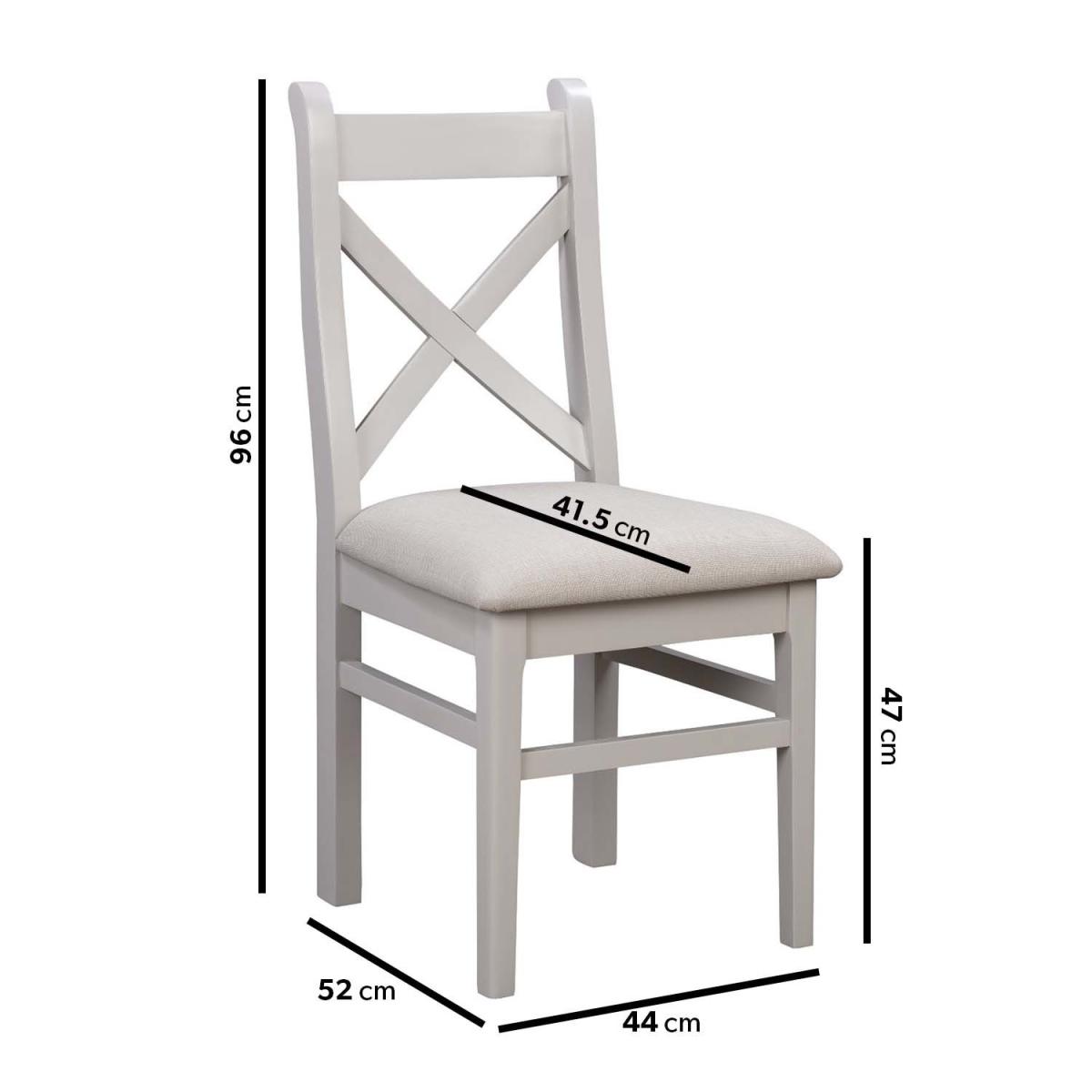 Extendable Dining Table & 6 Chairs in Fabric & Solid Oak - Adeline – image 3