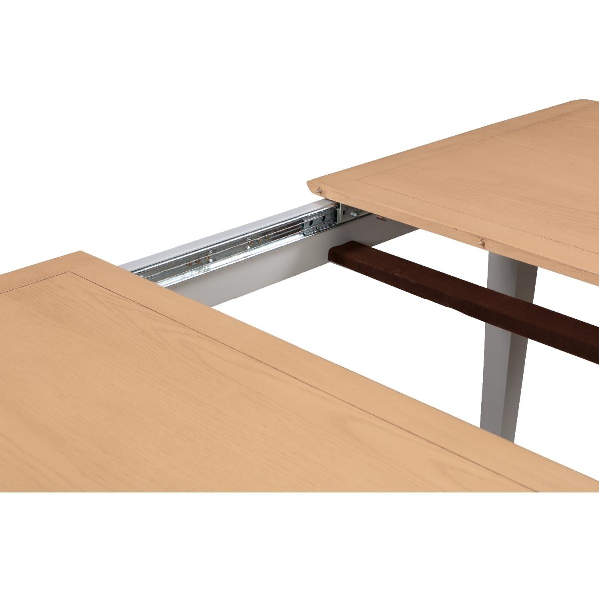 Extendable Dining Table & 6 Chairs in Fabric & Solid Oak - Adeline – image 6