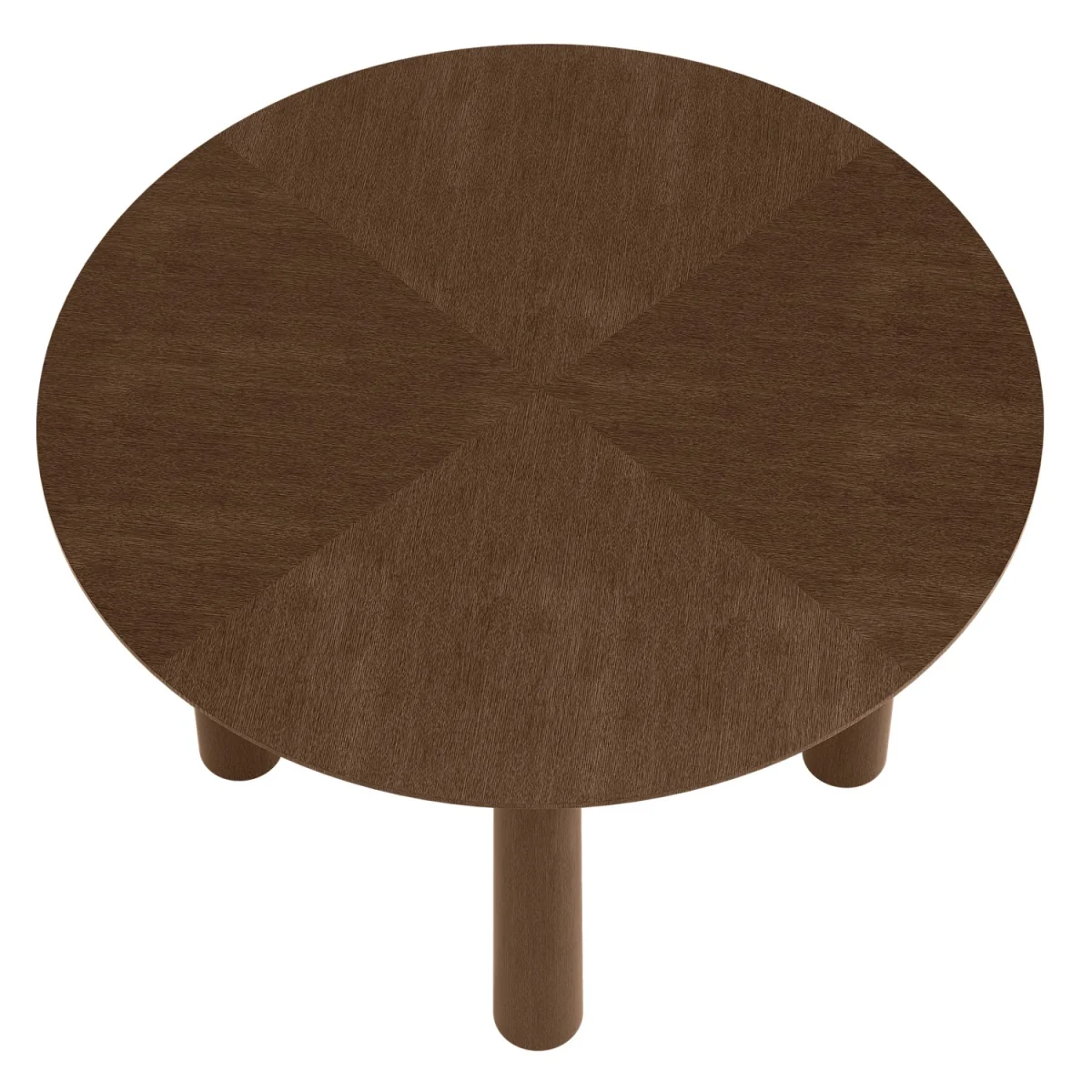 Round Walnut Dining Table Set with 4 Olive Green Velvet Curved Back Dining Chairs - Seats 4 - Hana – image 5
