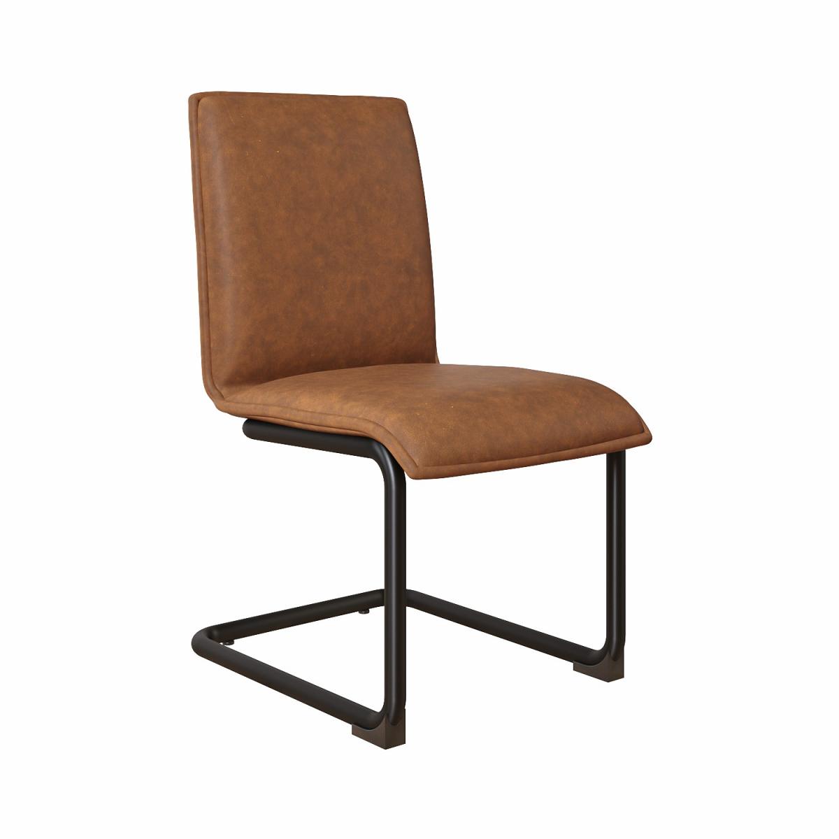 Extendable Black Dining Table With 4 Tan Faux Leather Dining Chairs - Carson – image 7