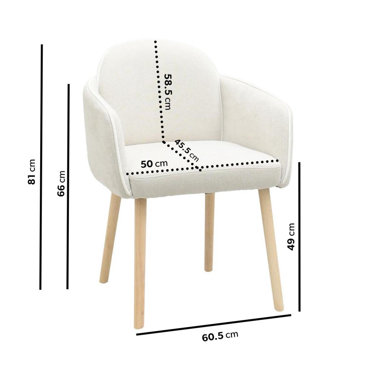 Pillar Oak Dining Table with 6 Carver Piped Beige Dining Chairs - Gianna – image 3