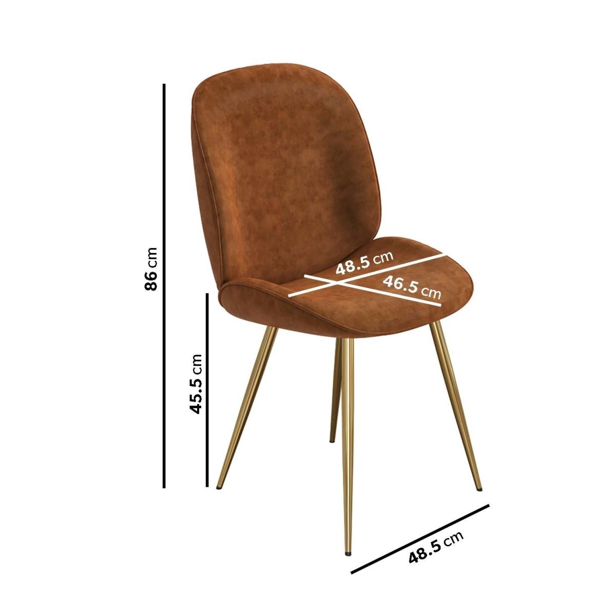 Black Oak Dining Table with 6 Tan Faux Leather Dining Chairs - Rochelle – image 3