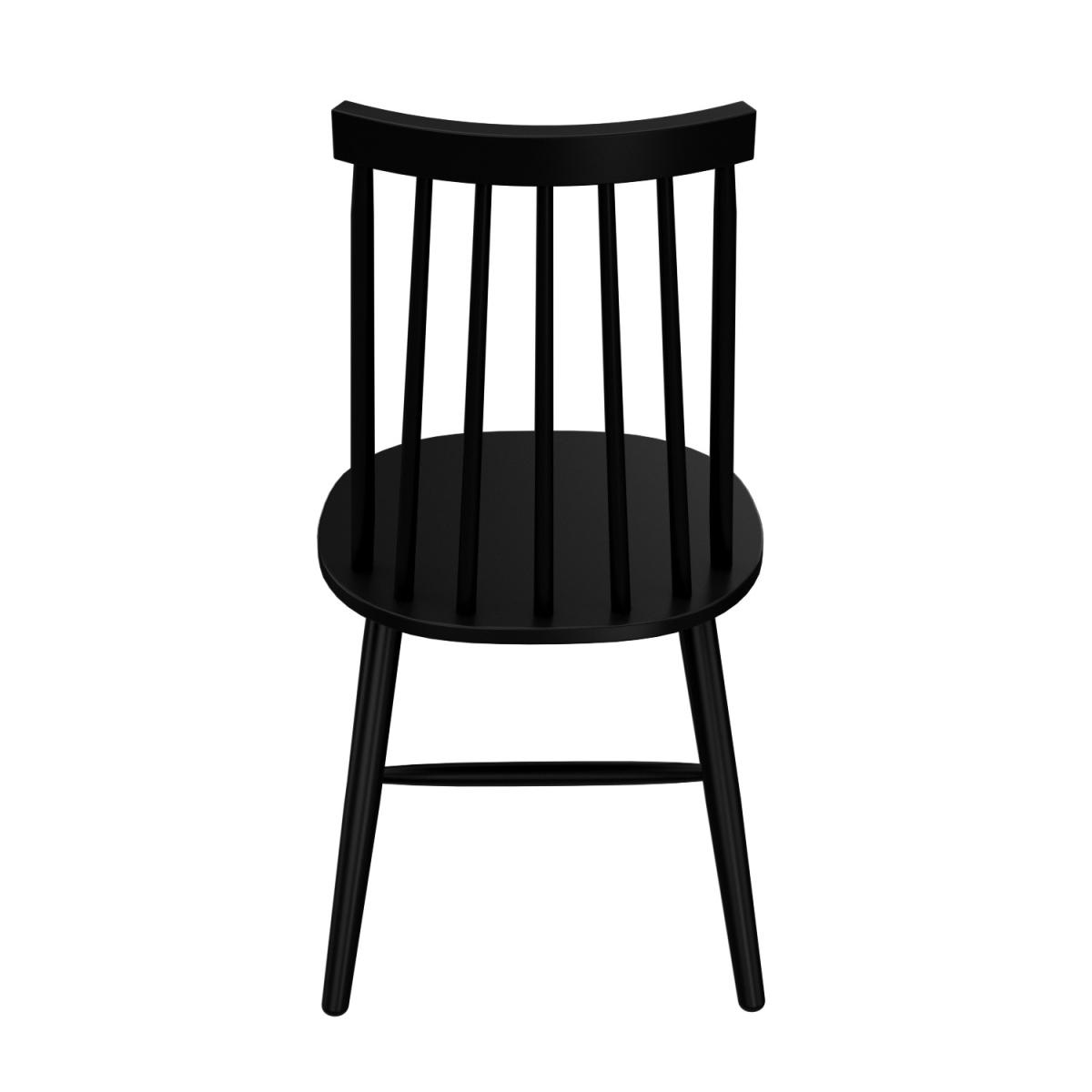 Black Wooden Extendable Dining Table with 4 Spindle Dining Chairs & 2 Curved Back Spindle Dining Chairs - Olsen – image 8