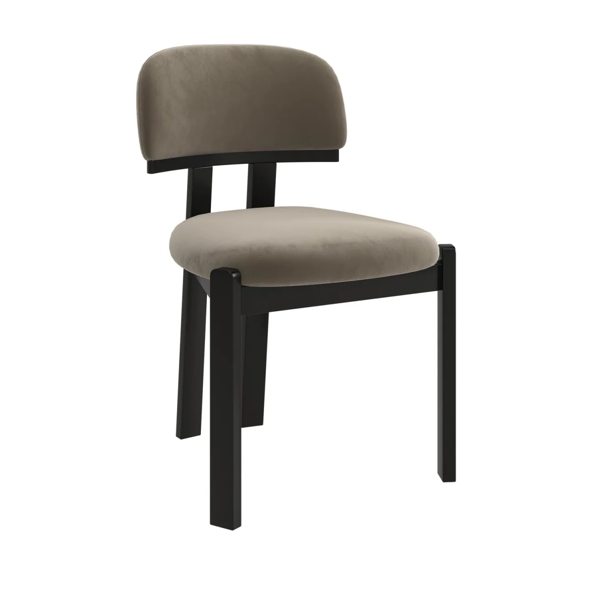 Black Oak Extendable Dining Table with 6 Mink Velvet Wooden Dining Chairs - Jare – image 11