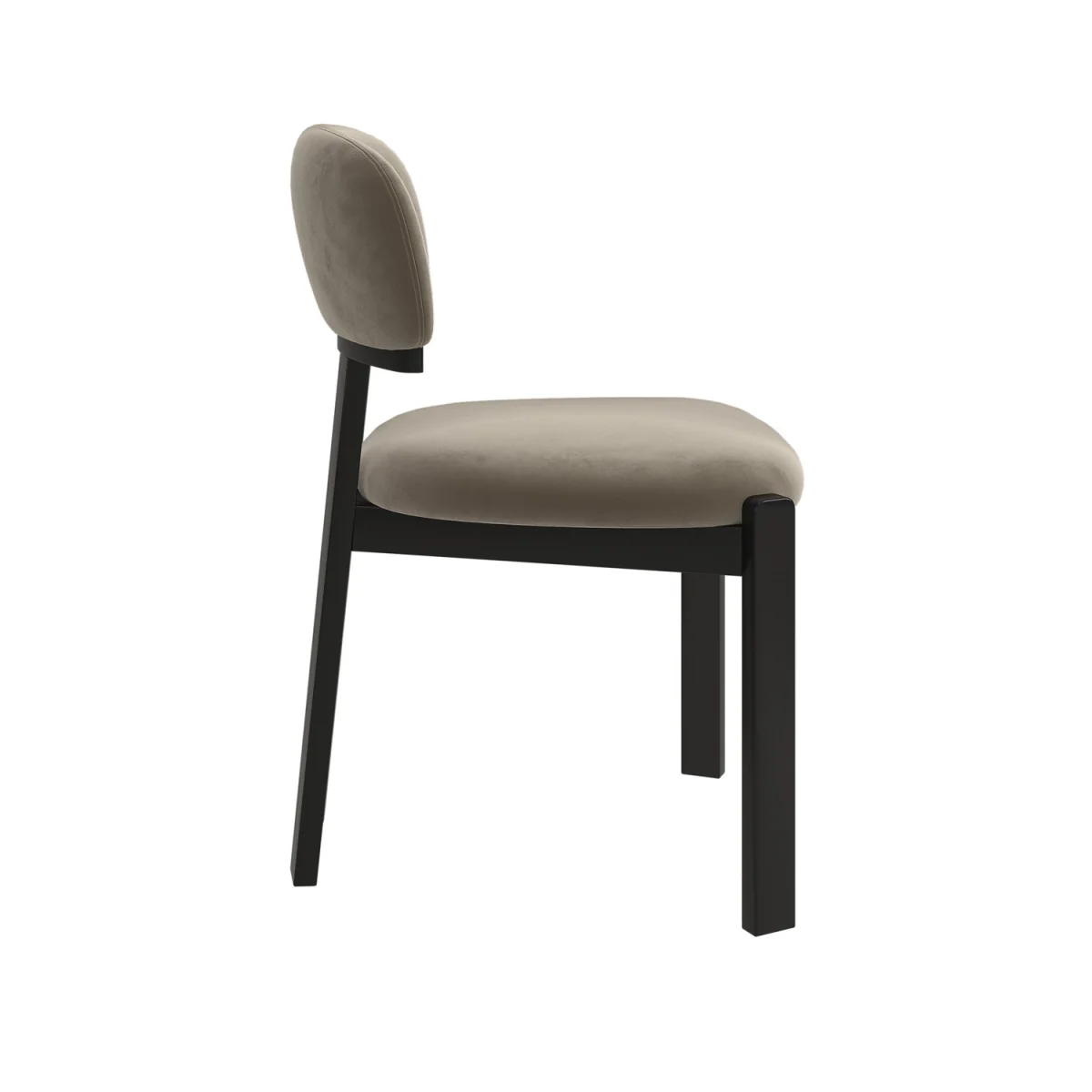 Black Oak Extendable Dining Table with 6 Mink Velvet Wooden Dining Chairs - Jare – image 12
