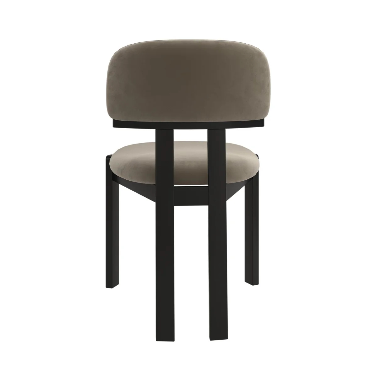 Black Oak Extendable Dining Table with 6 Mink Velvet Wooden Dining Chairs - Jare – image 13