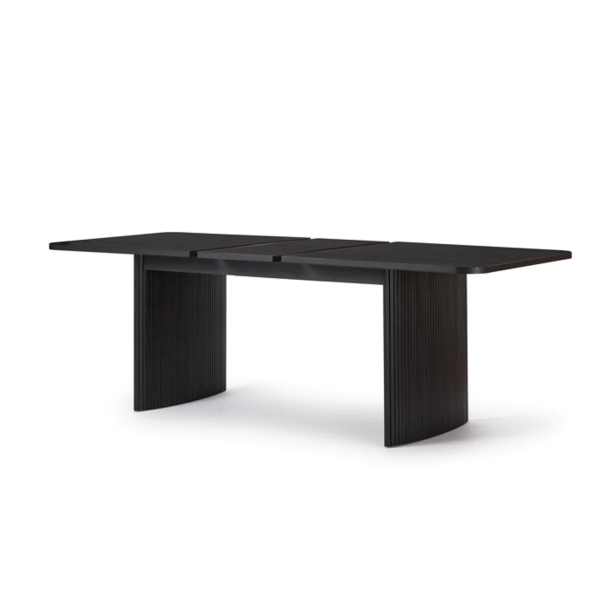Black Oak Extendable Dining Table with 6 Mink Velvet Wooden Dining Chairs - Jare – image 6