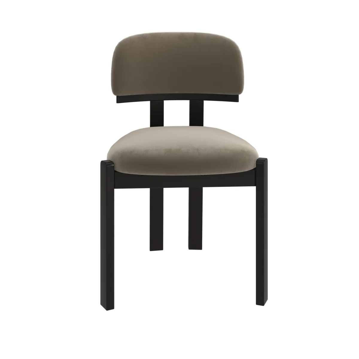 Black Oak Extendable Dining Table with 6 Mink Velvet Wooden Dining Chairs - Jare – image 10