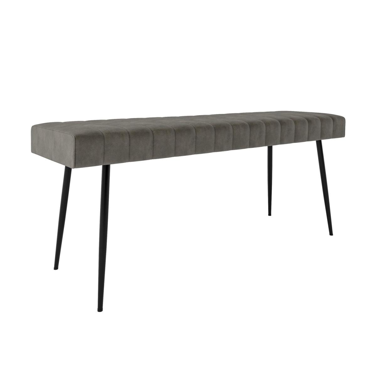 Large Black Oak Extendable Dining Table with 4 Dove Grey Faux Leather Dining Chairs & 1 Dining Bench - Seats 6 - Carson – image 10