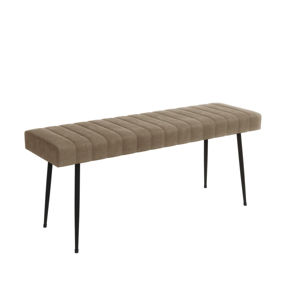 Industrial Oak Dining Table with Mink Faux Leather Dining Chair and Bench Carson – image 5