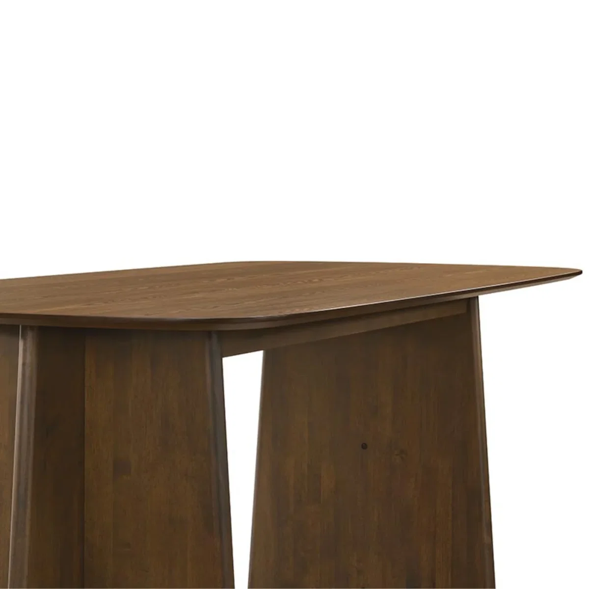 Walnut Dining Table Set with 4 Beige Upholstered Dining Chairs - Seats 4 - Noor – image 5