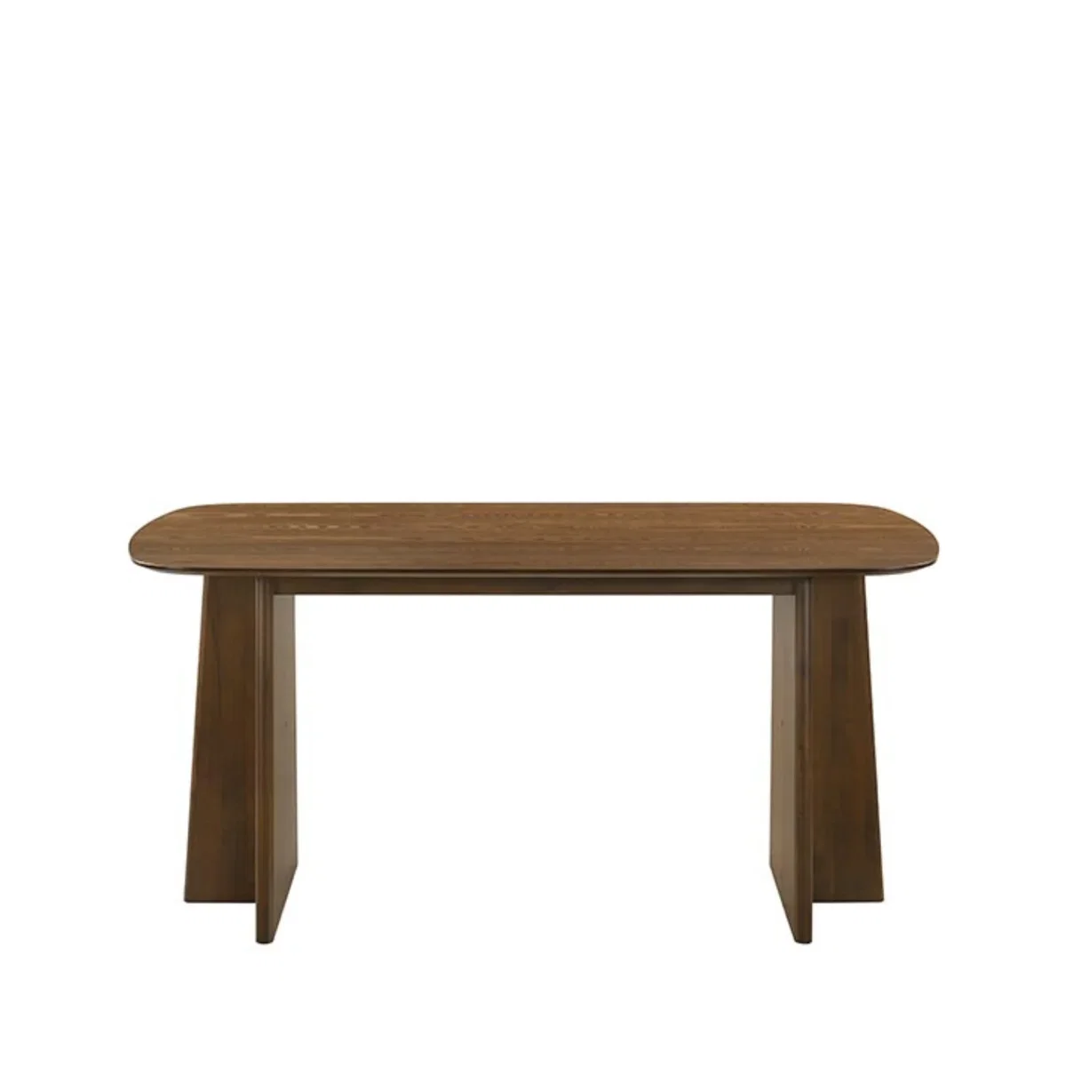 Walnut Dining Table Set with 4 Beige Upholstered Dining Chairs - Seats 4 - Noor – image 6