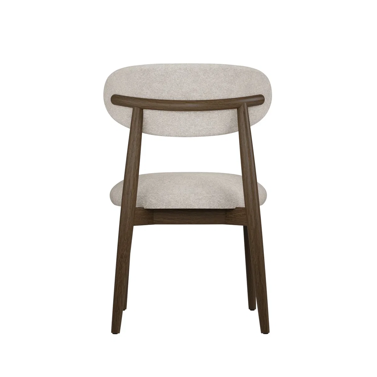 Walnut Dining Table Set with 4 Beige Upholstered Dining Chairs - Seats 4 - Noor – image 9