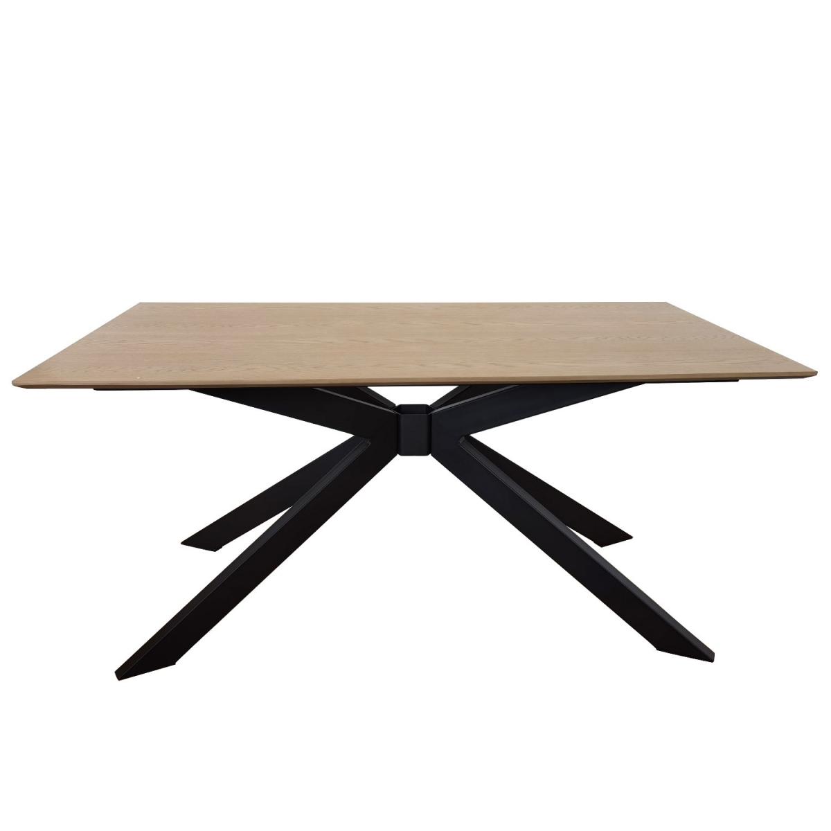 Oak Dining Table Set with 2 Beige Faux Leather Chairs and 1 Bench with Back - Seats 4 - Carson – image 2