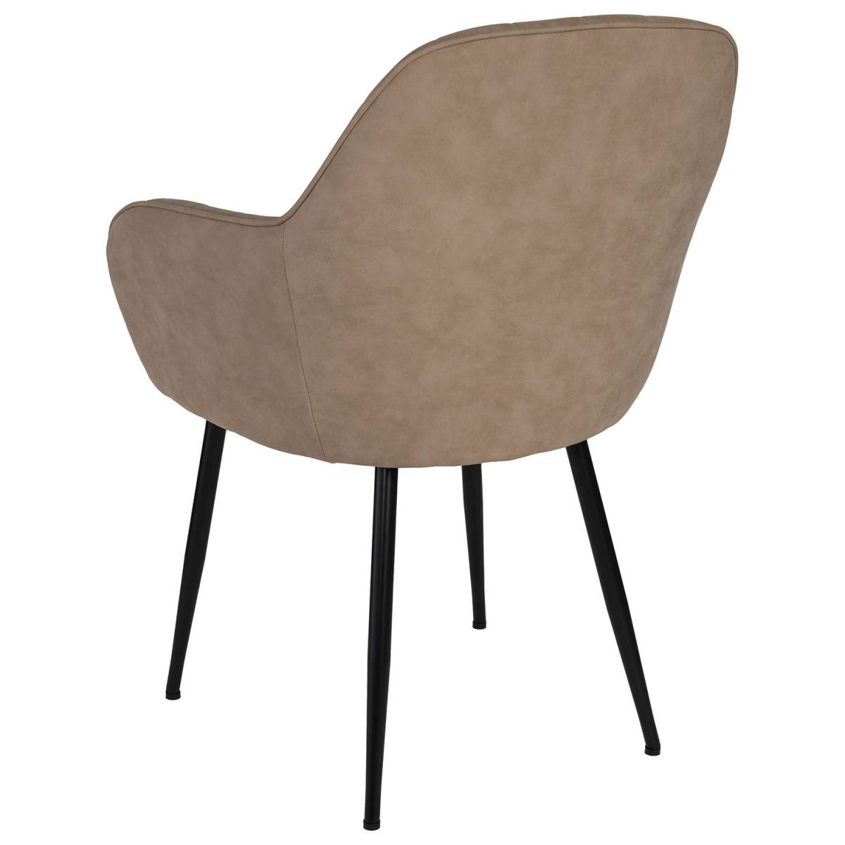 Oak Dining Table Set with 2 Beige Faux Leather Chairs and 1 Bench with Back - Seats 4 - Carson – image 11