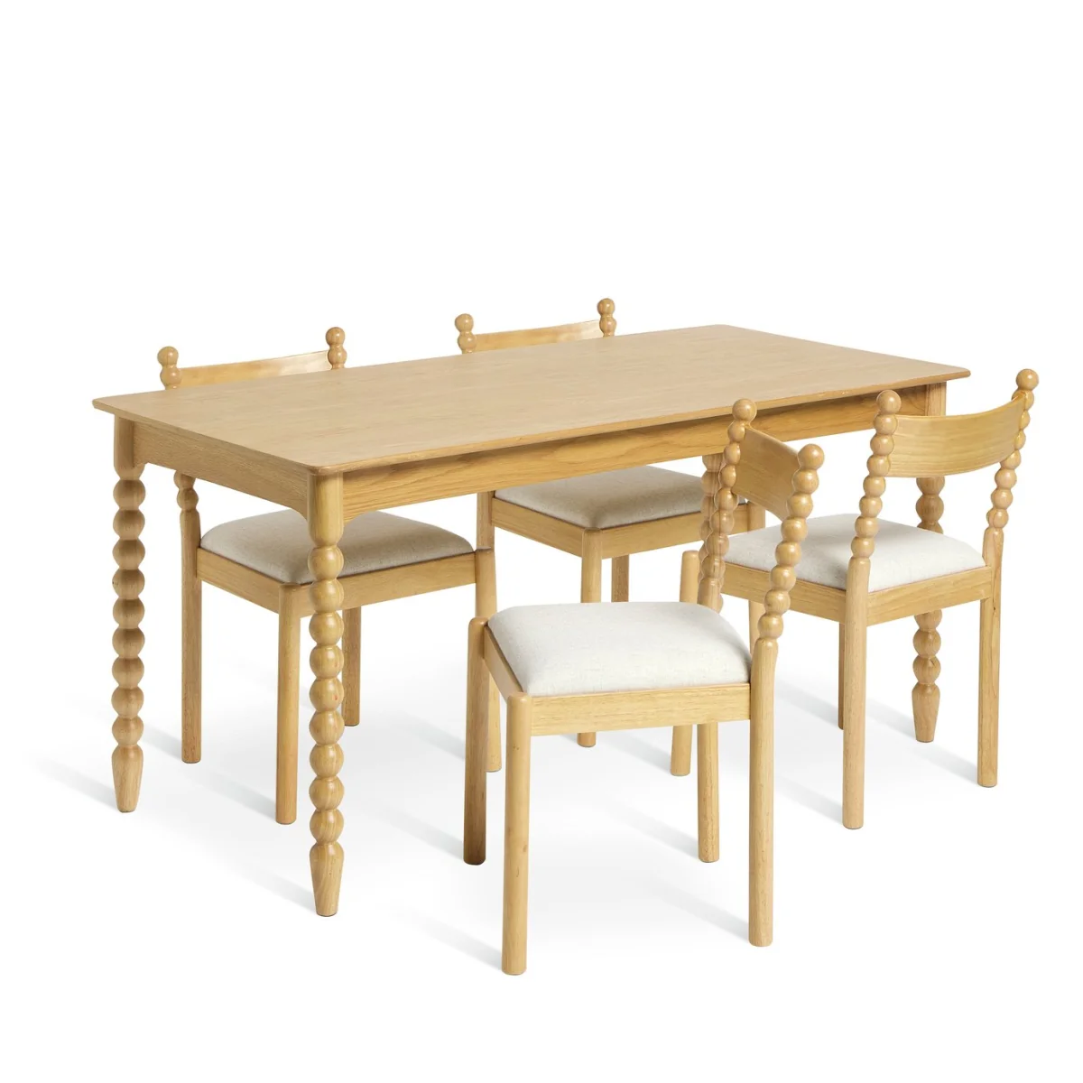 Habitat Blaire Bobbin Dining Table and  4 Chairs - Oak – image 5