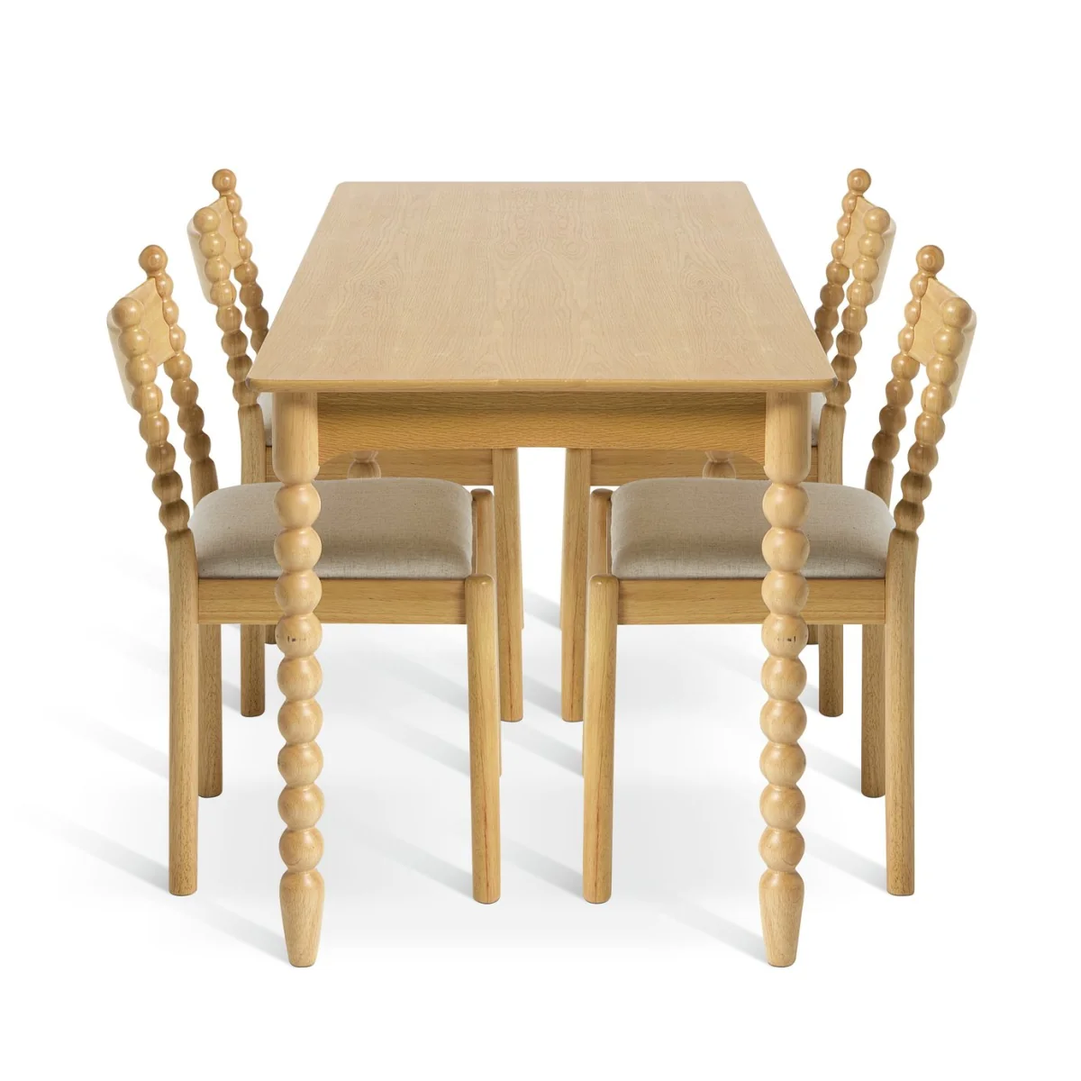 Habitat Blaire Bobbin Dining Table and  4 Chairs - Oak – image 6