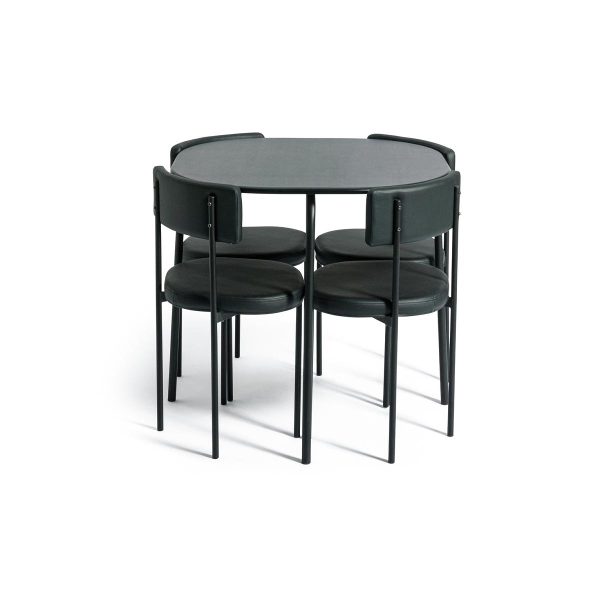 Habitat Jayla Metal Dining Table & 4 Black Chairs – image 6
