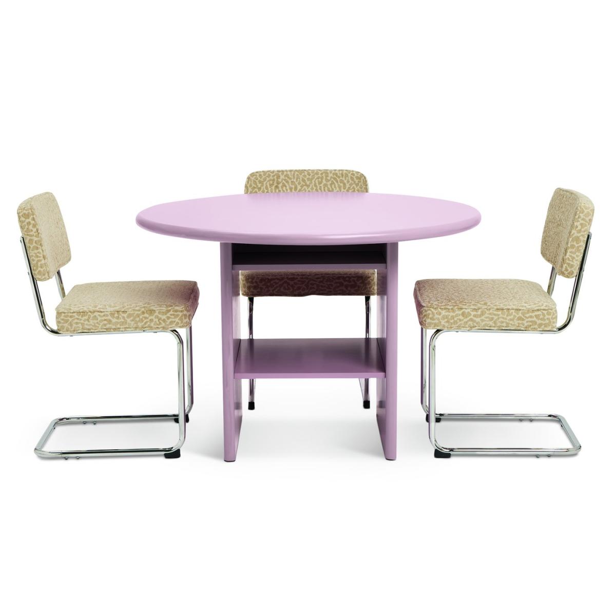 Habitat Geller Purple Dining Table & 4 Natural Chairs – image 4