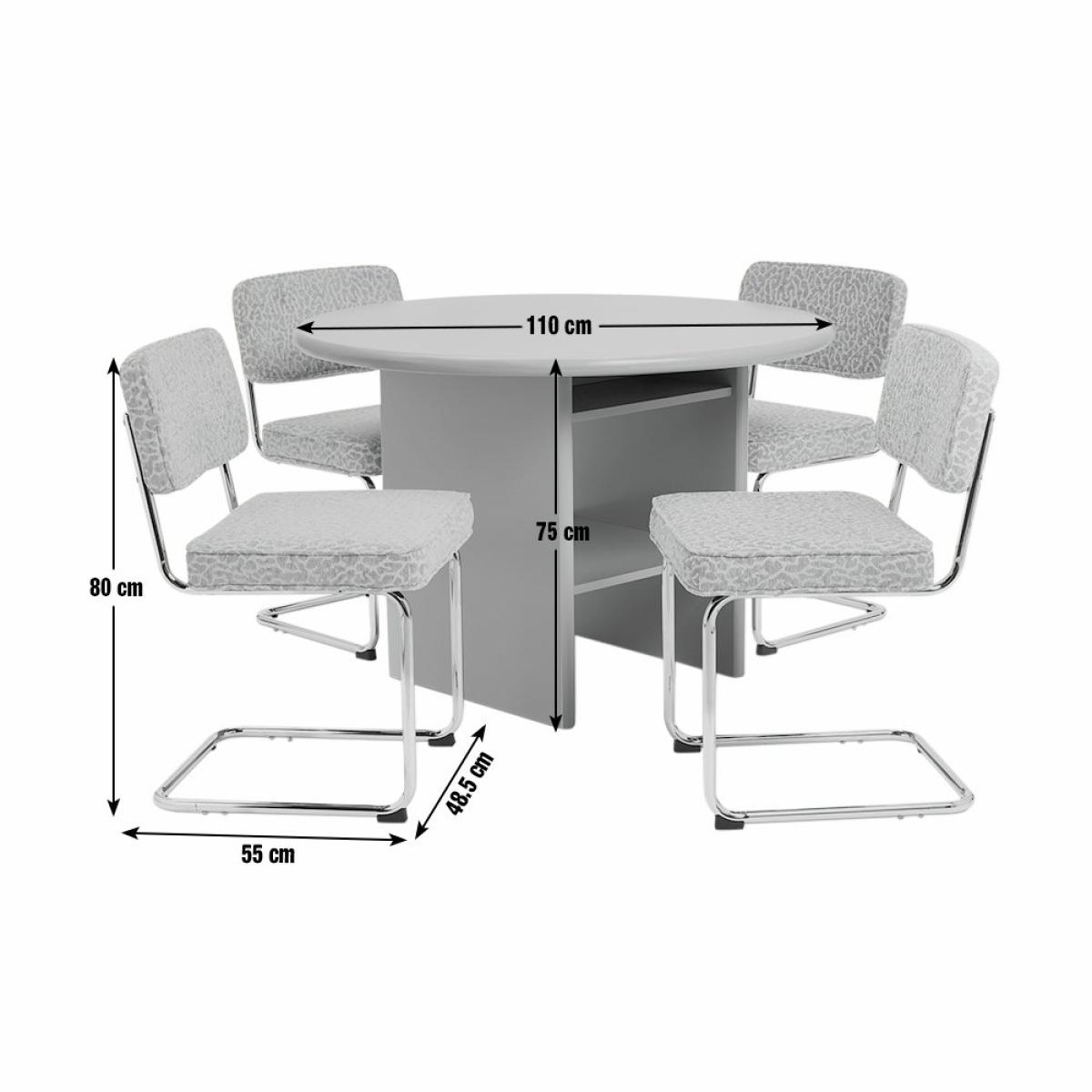 Habitat Geller Purple Dining Table & 4 Natural Chairs – image 10