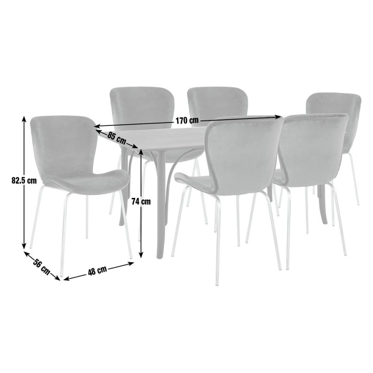 Habitat Larsa Dining Table & 6 Etta Green & Brass Chairs – image 3