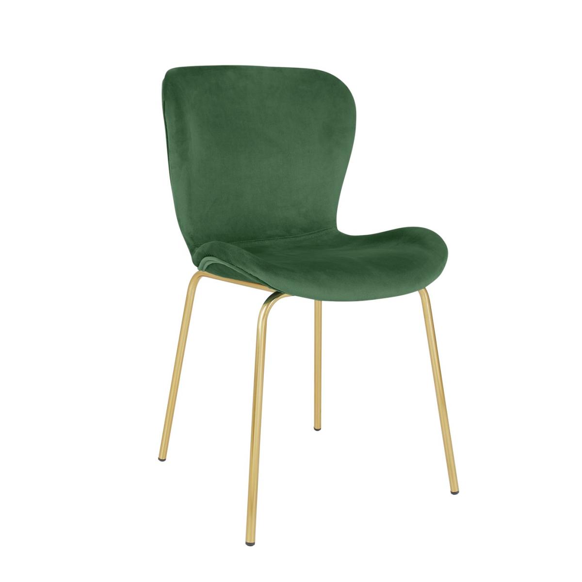 Habitat Larsa Dining Table & 6 Etta Green & Brass Chairs – image 6