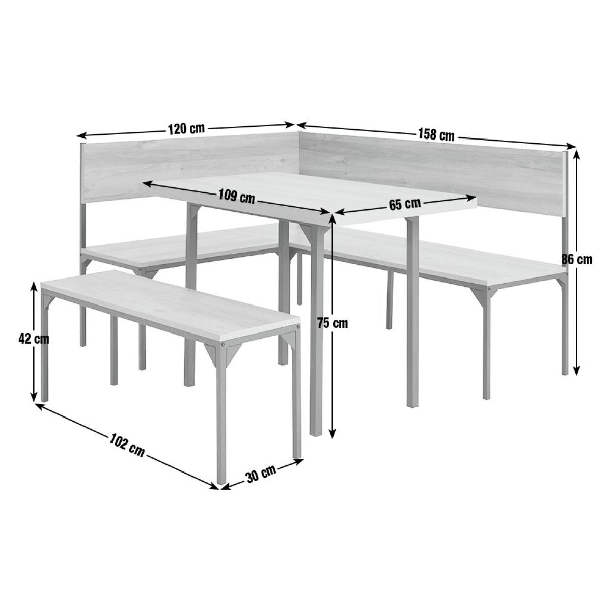 Habitat Loft Living Wood Effect Dining Table & 1 Oak Bench – image 4
