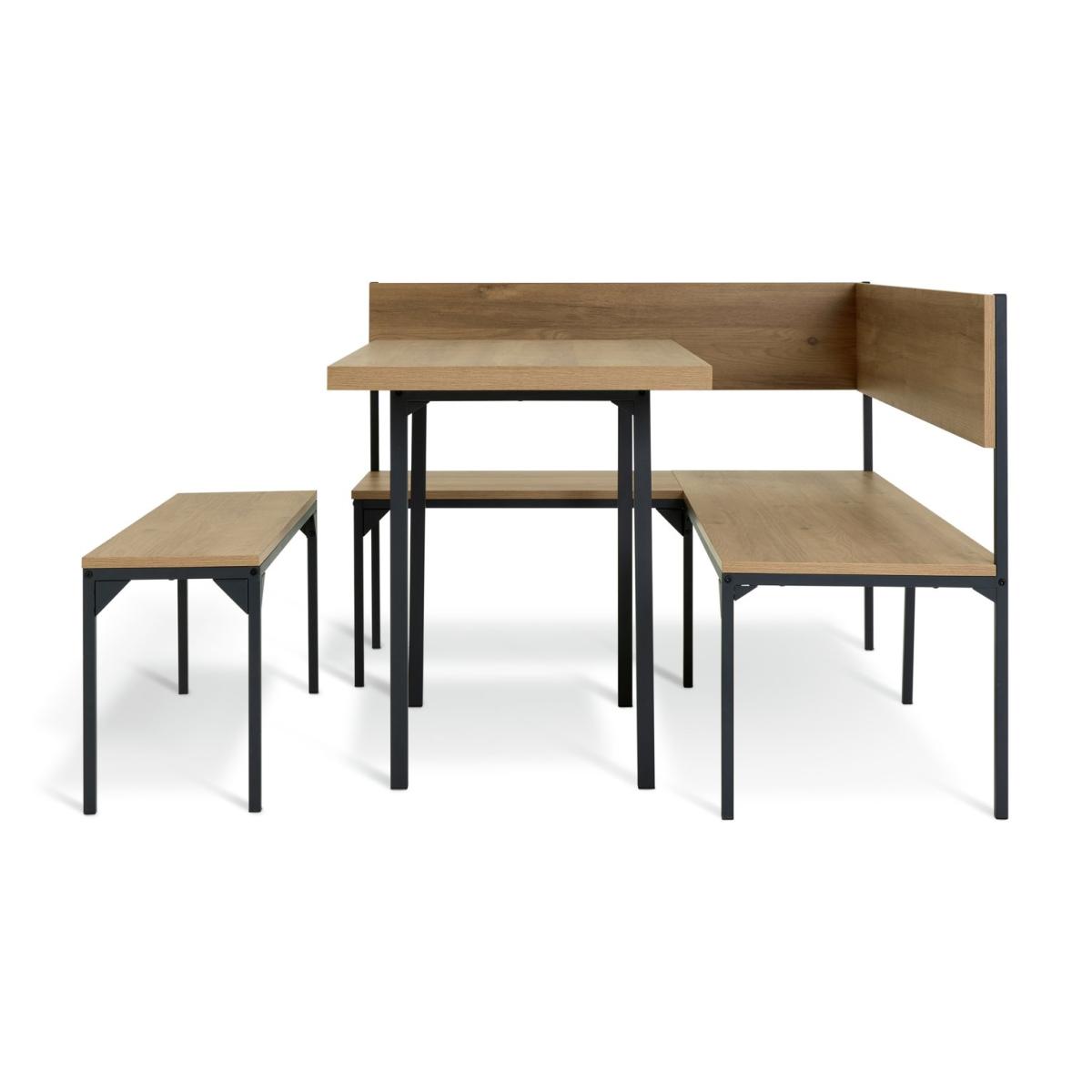Habitat Loft Living Wood Effect Dining Table & 1 Oak Bench – image 8