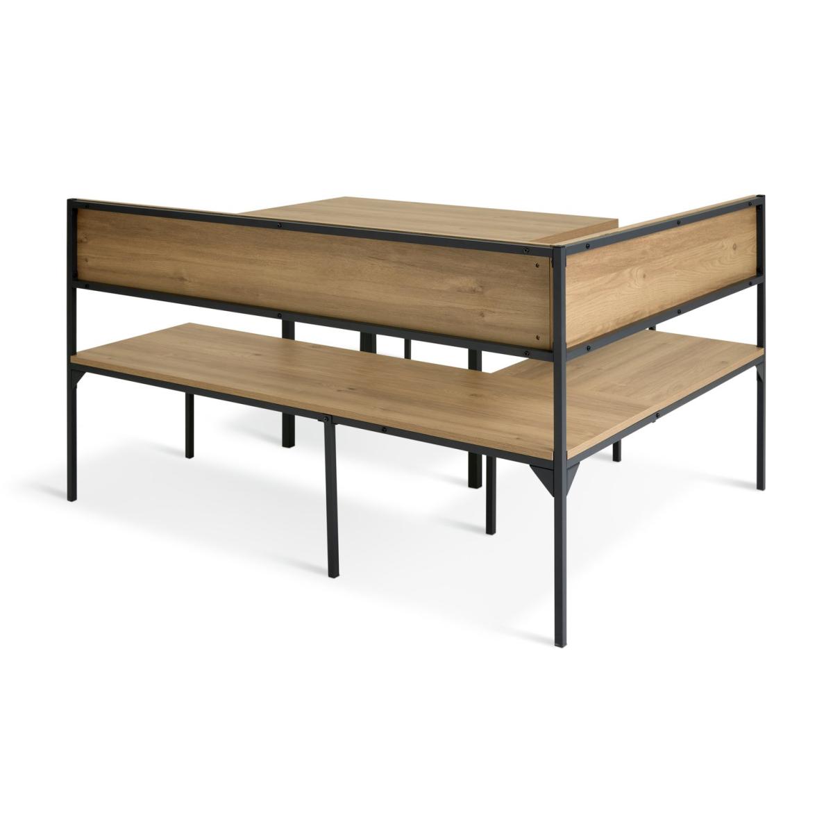 Habitat Loft Living Wood Effect Dining Table & 1 Oak Bench – image 9