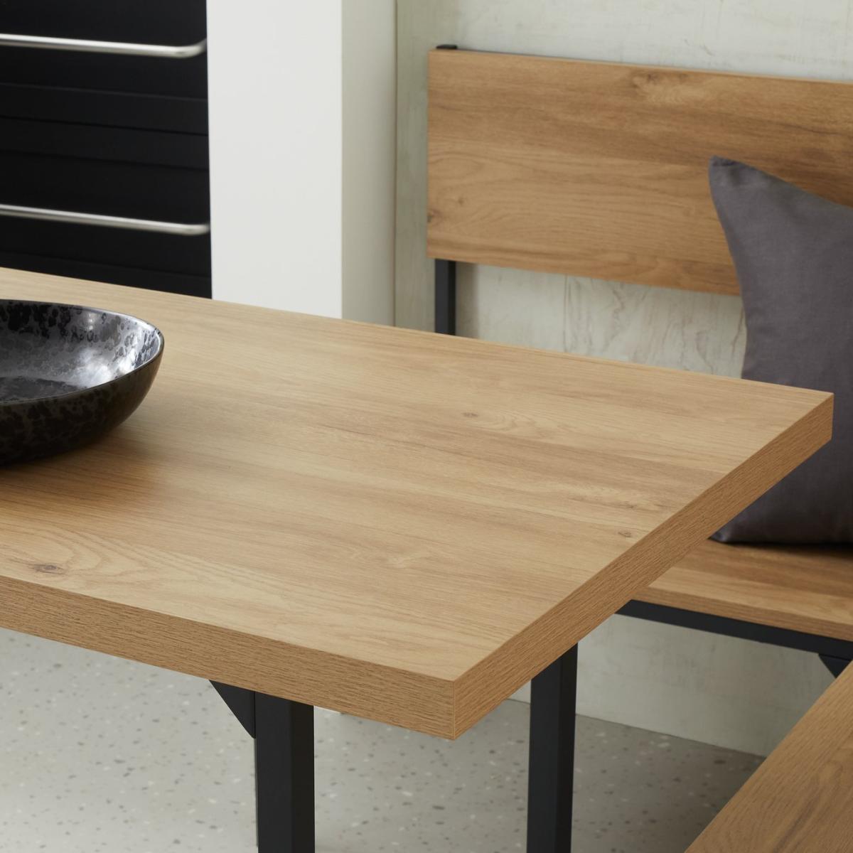 Habitat Loft Living Wood Effect Dining Table & 1 Oak Bench – image 10