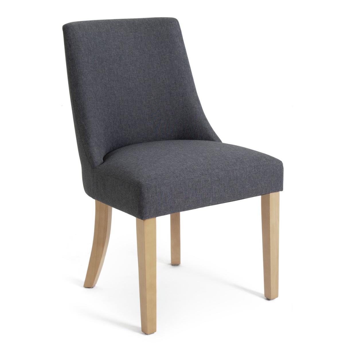 Habitat Alston Wood Dining Table & 6 Alec Charcoal Chairs – image 6