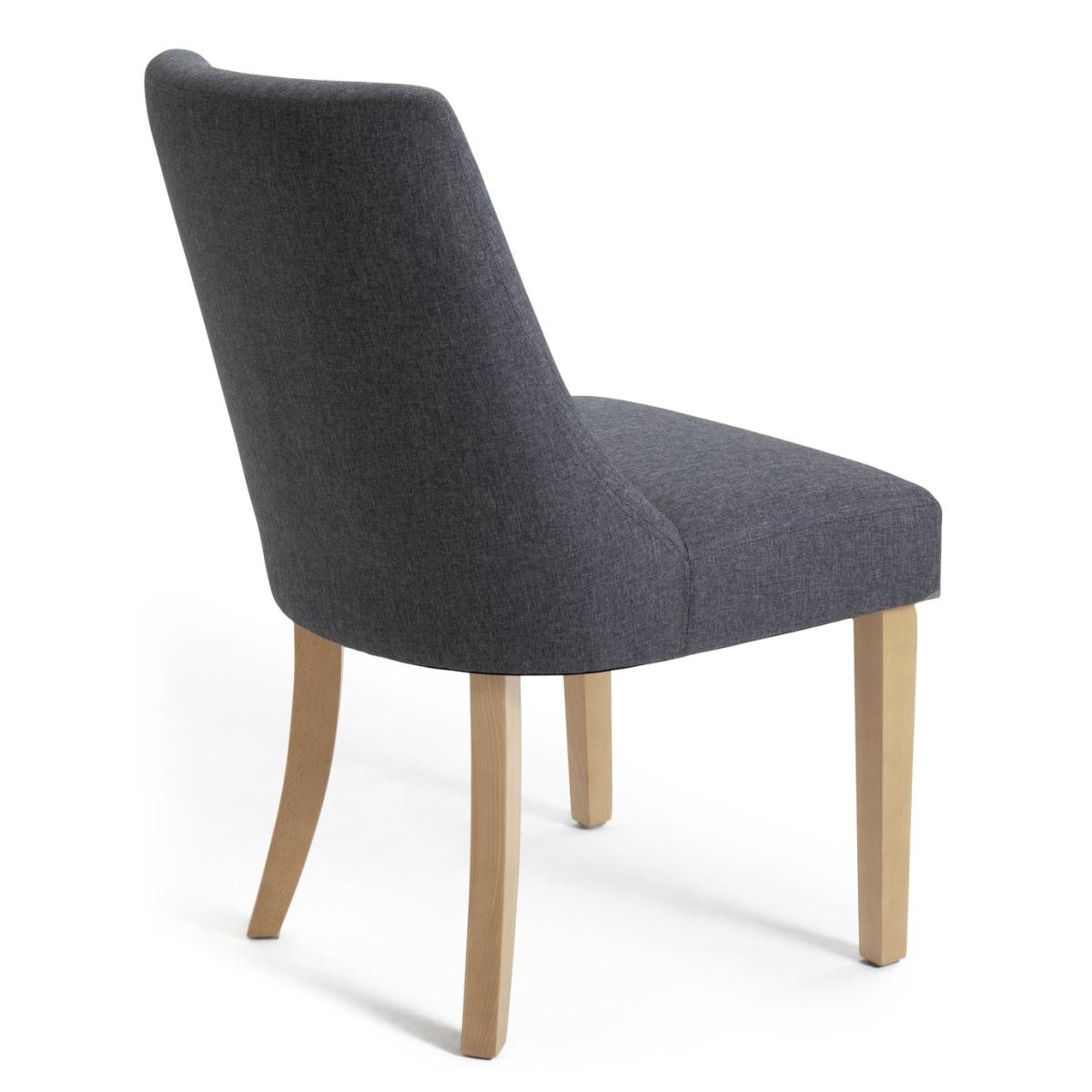 Habitat Alston Wood Dining Table & 6 Alec Charcoal Chairs – image 7