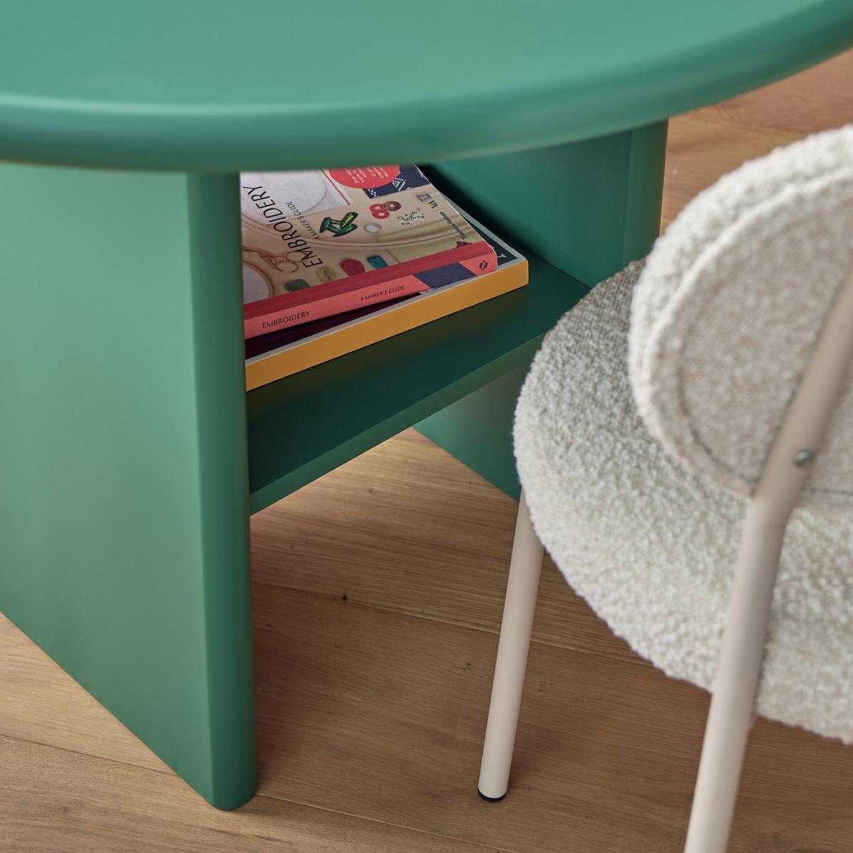 Habitat Geller Green Dining Table & 4 White Chairs – image 3