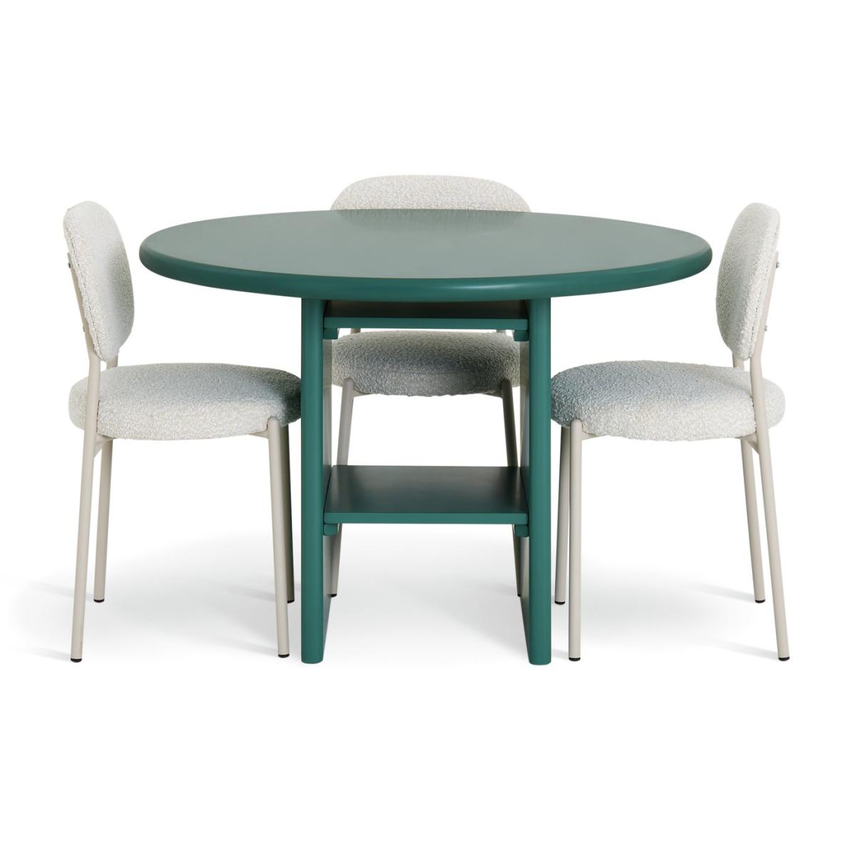 Habitat Geller Green Dining Table & 4 White Chairs – image 4