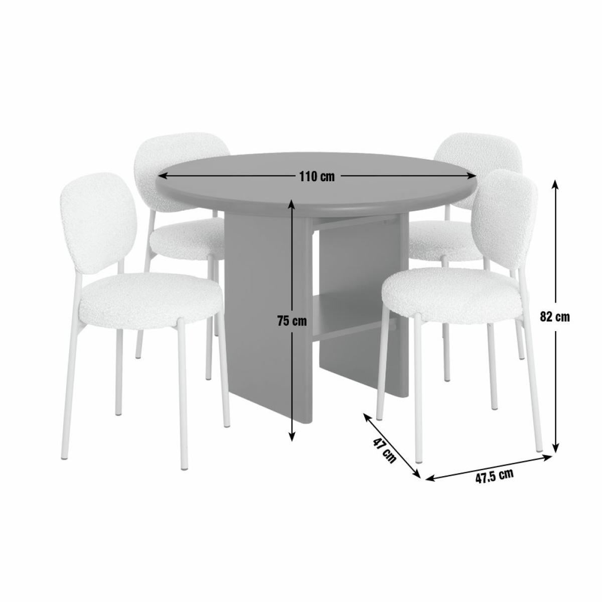 Habitat Geller Green Dining Table & 4 White Chairs – image 8