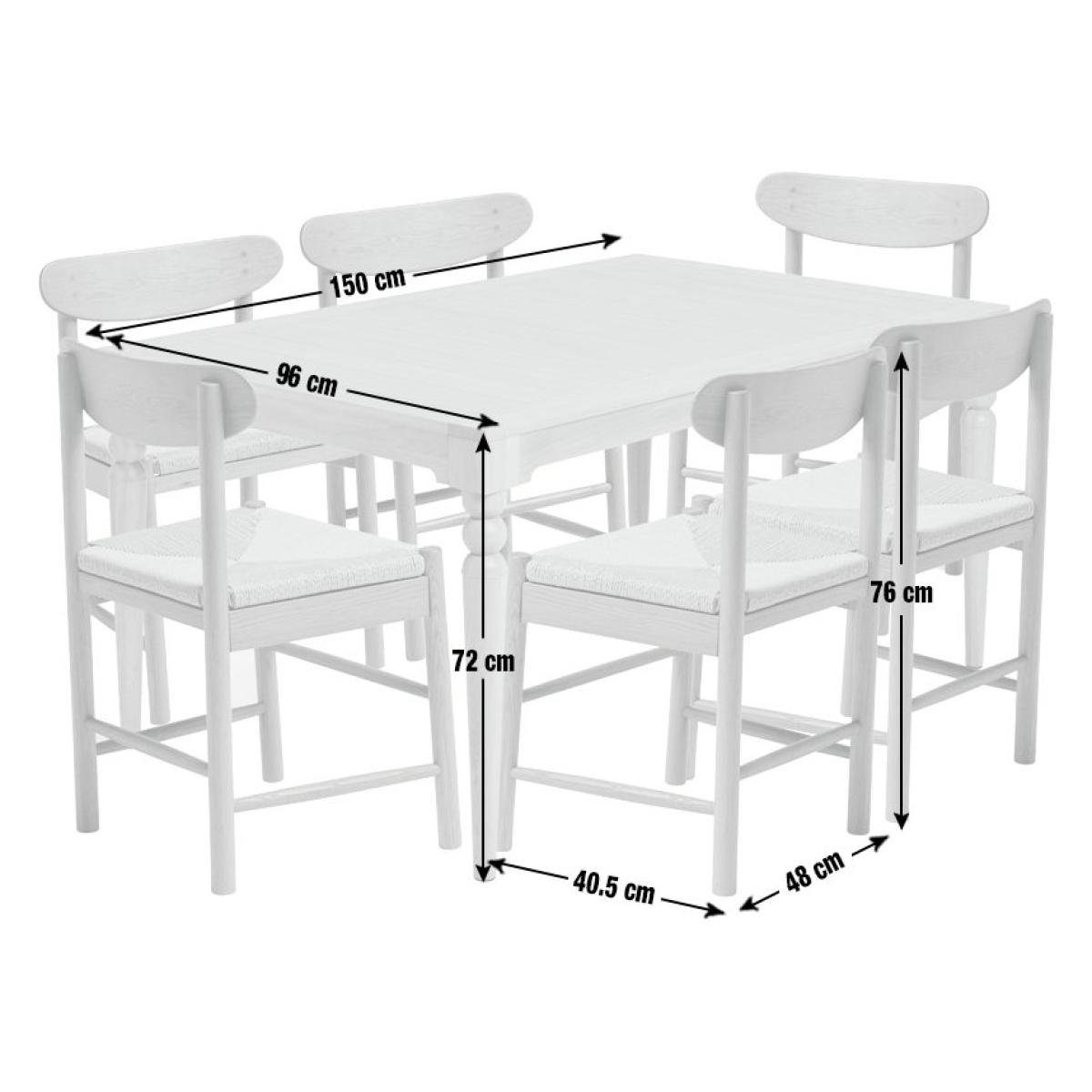 Habitat Barnwell Dining Table & 6 Hanna Black Chairs – image 3