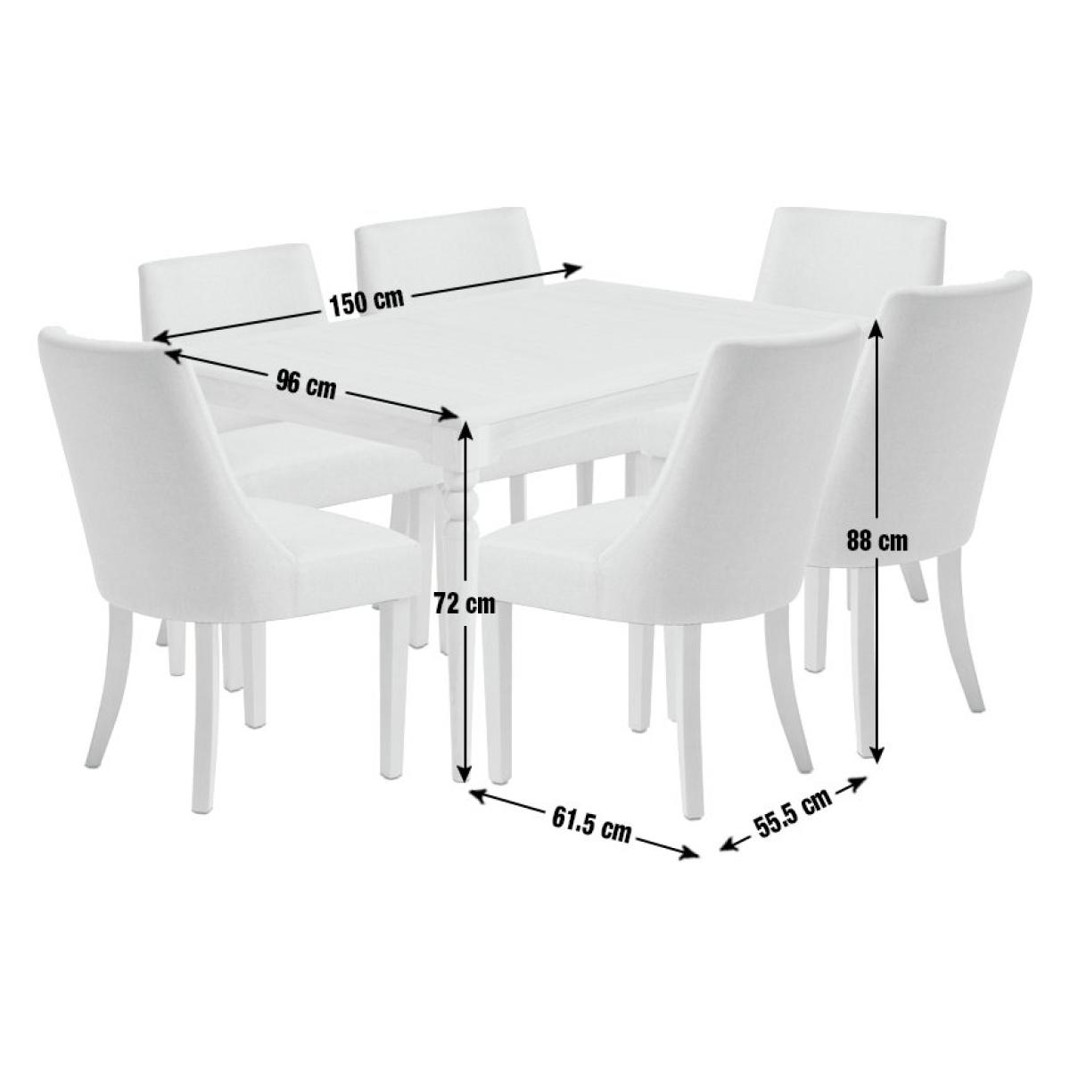 Habitat Barnwell Dining Table & 6 Alec Charcoal Chairs – image 3