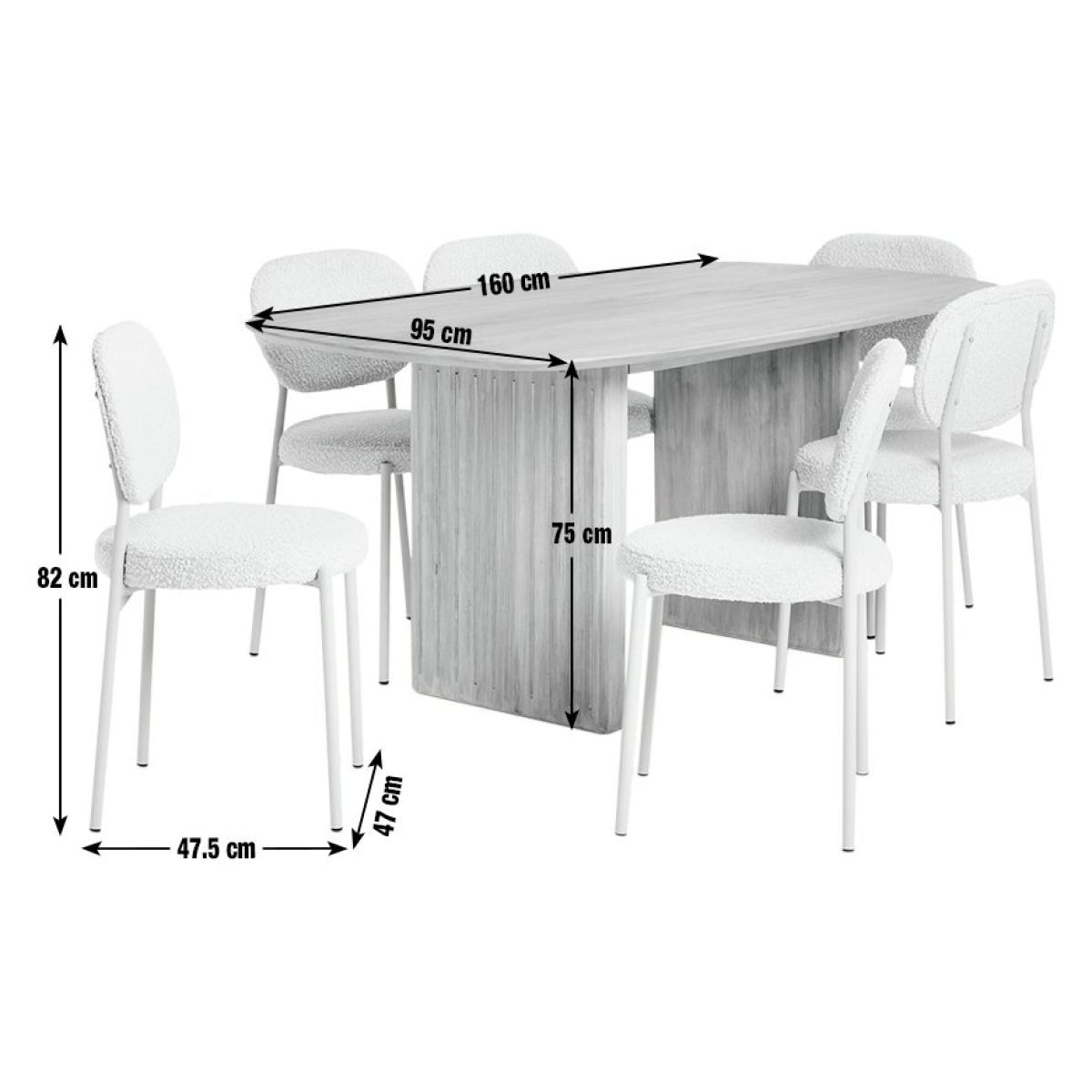 Habitat Samara Natural Dining Table And 6 White Chairs – image 11