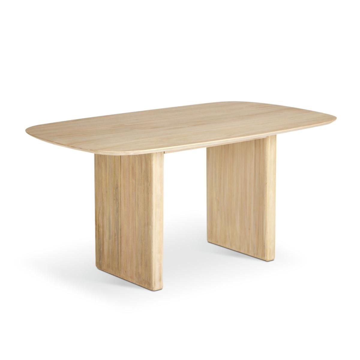 Habitat Samara Natural Dining Table And 6 White Chairs – image 5
