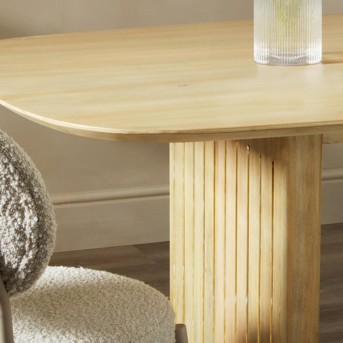 Habitat Samara Natural Dining Table And 6 White Chairs – image 10
