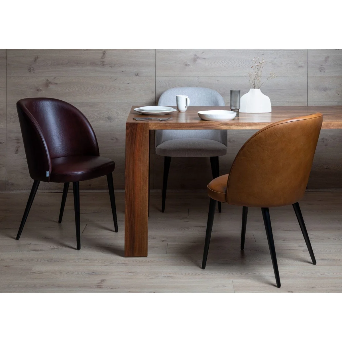 Heal's Austen Dining Chair Blanik Teal Black Leg – image 5