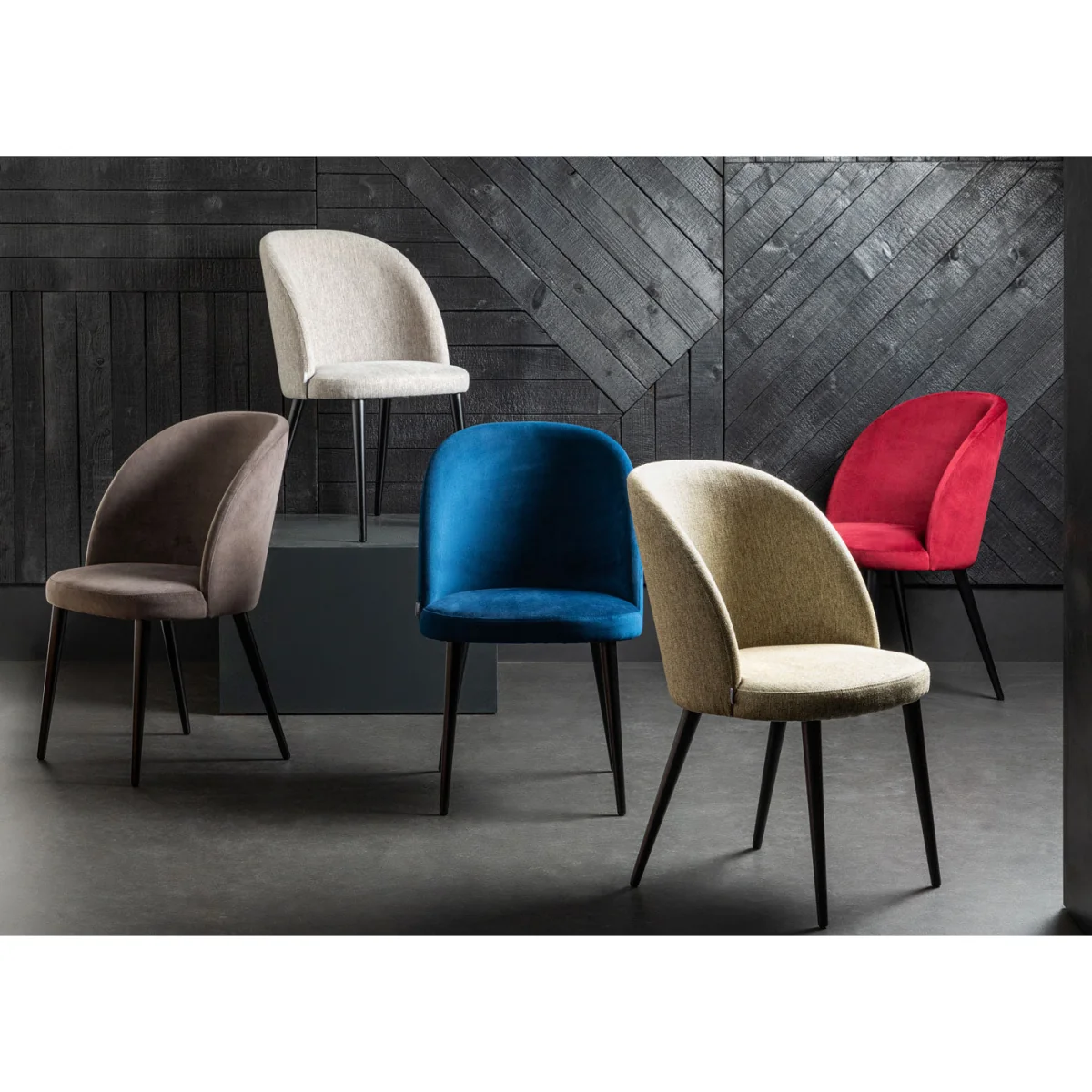 Heal's Austen Dining Chair Blanik Teal Black Leg – image 6