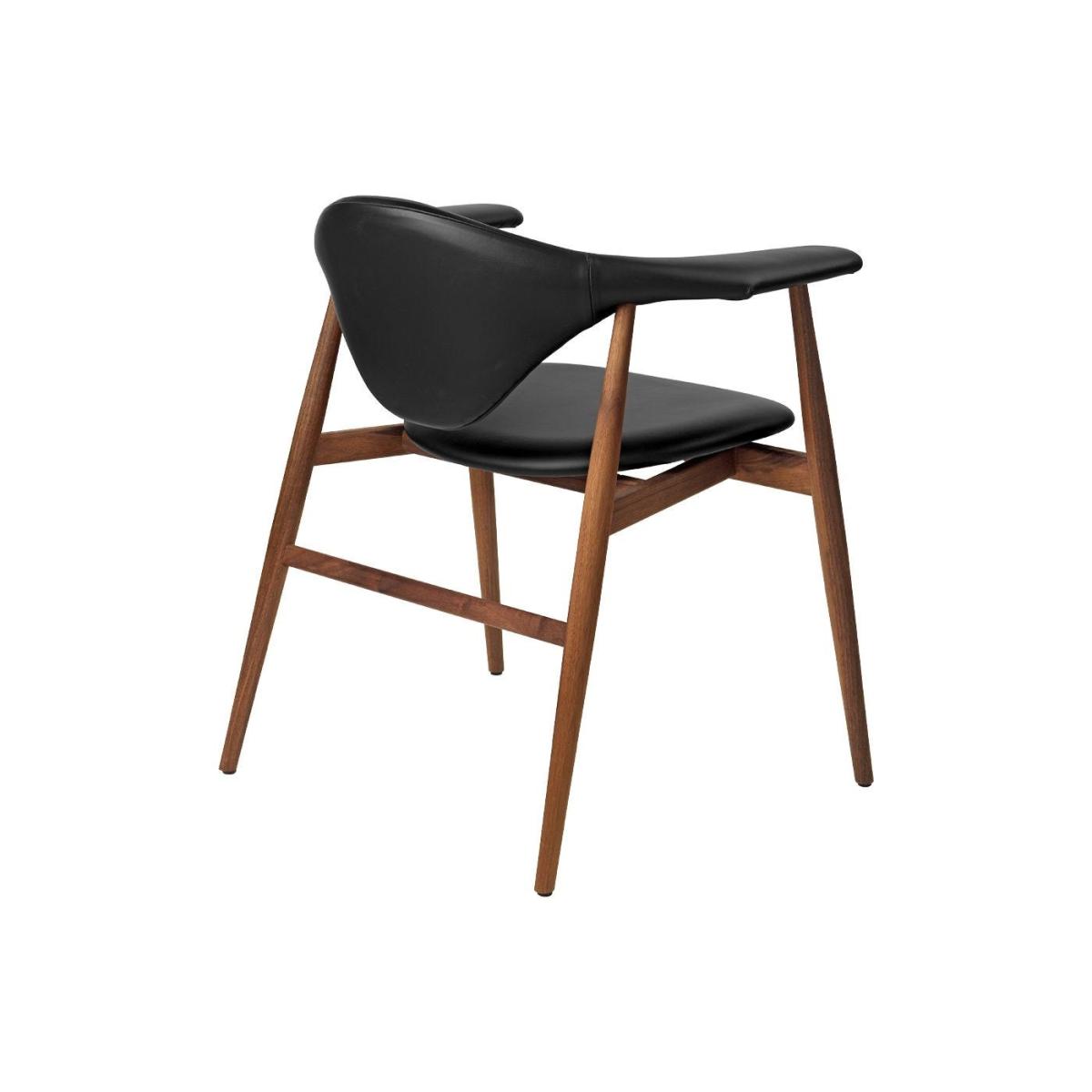 Gubi Masculo Dining Chair in Anet Black Leather and American Walnut – image 3
