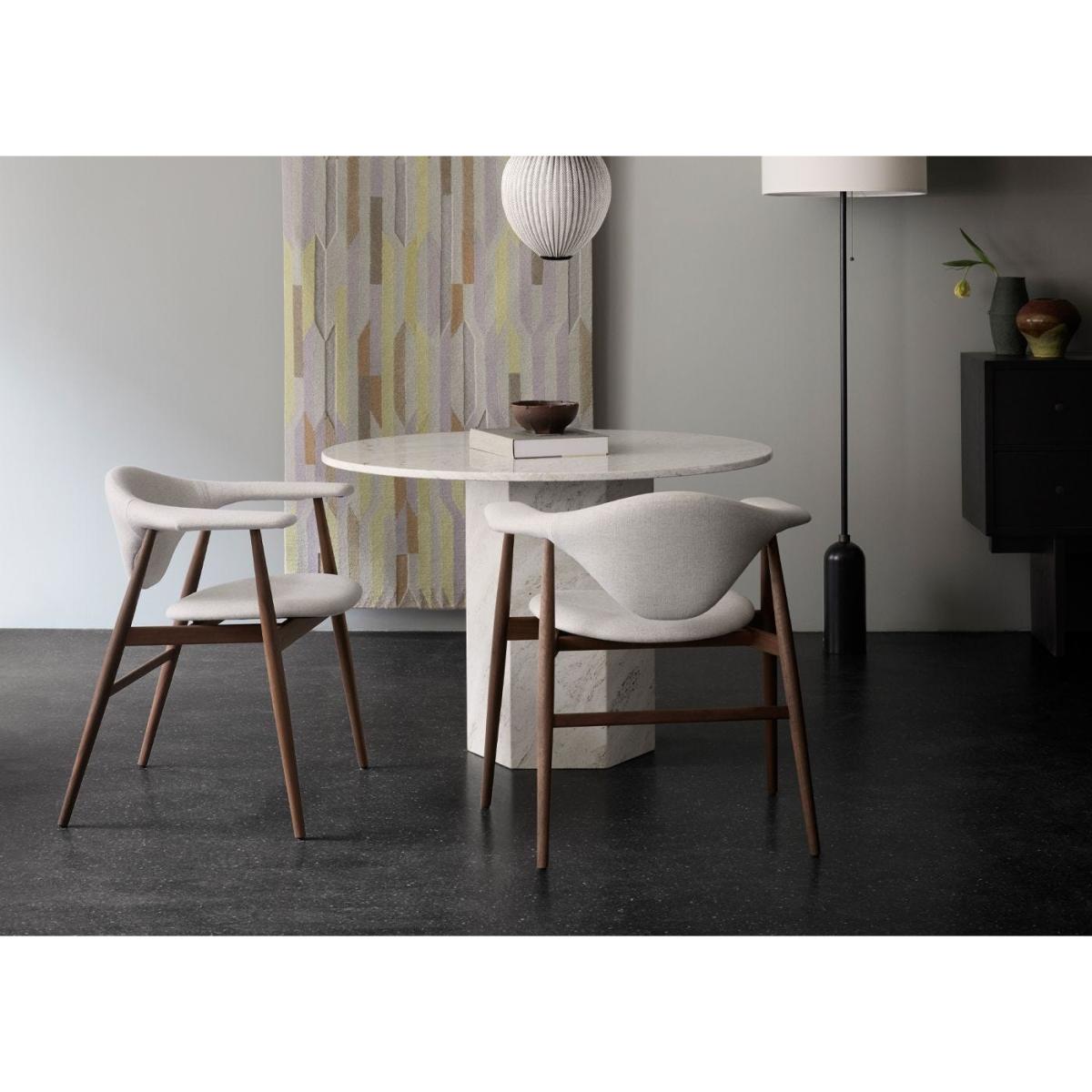 Gubi Masculo Dining Chair in Anet Black Leather and American Walnut – image 6