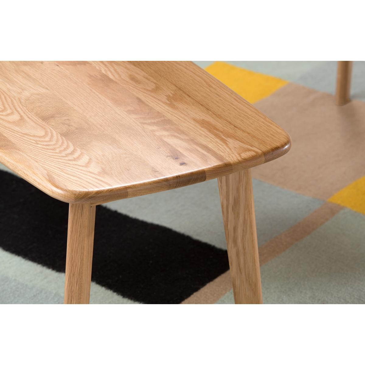 Fjord Dining Table and Bench Set, Oak – image 4