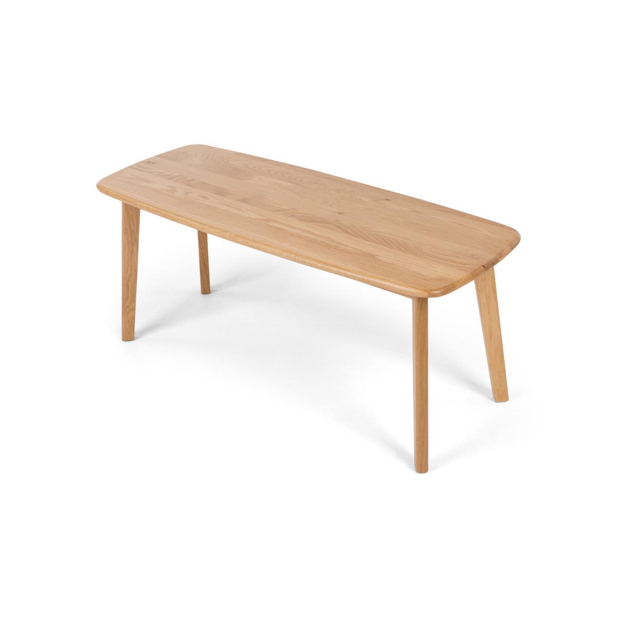 Fjord Dining Table and Bench Set, Oak – image 5