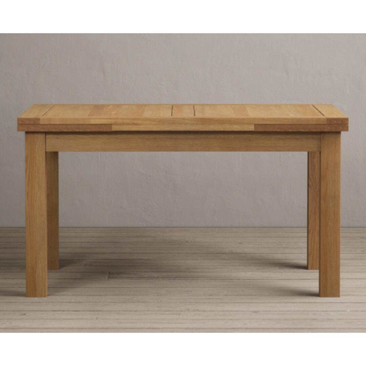 Extending Hampshire 140cm Solid Oak Dining Table With 10 Oak X Back Chairs – image 35