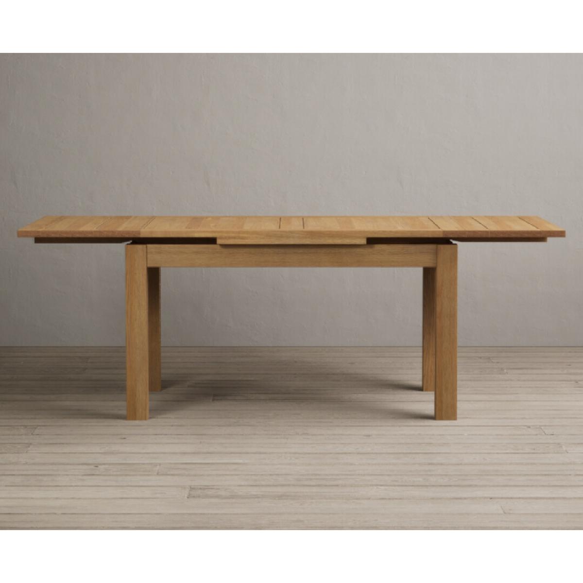 Extending Hampshire 140cm Solid Oak Dining Table With 10 Oak X Back Chairs – image 36